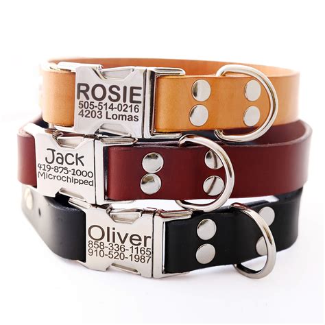 male dog collar with name.